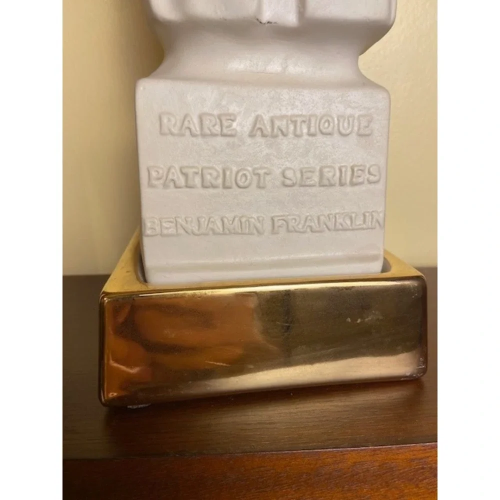 Rare Antique American Patriot Series Benjamin Franklin Bourbon Decanter Vintage